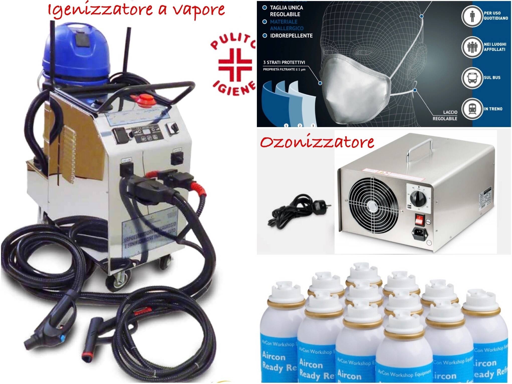 Programa homologado de lavado y desinfección de interiores, generadores de ozono y máscaras homologadas