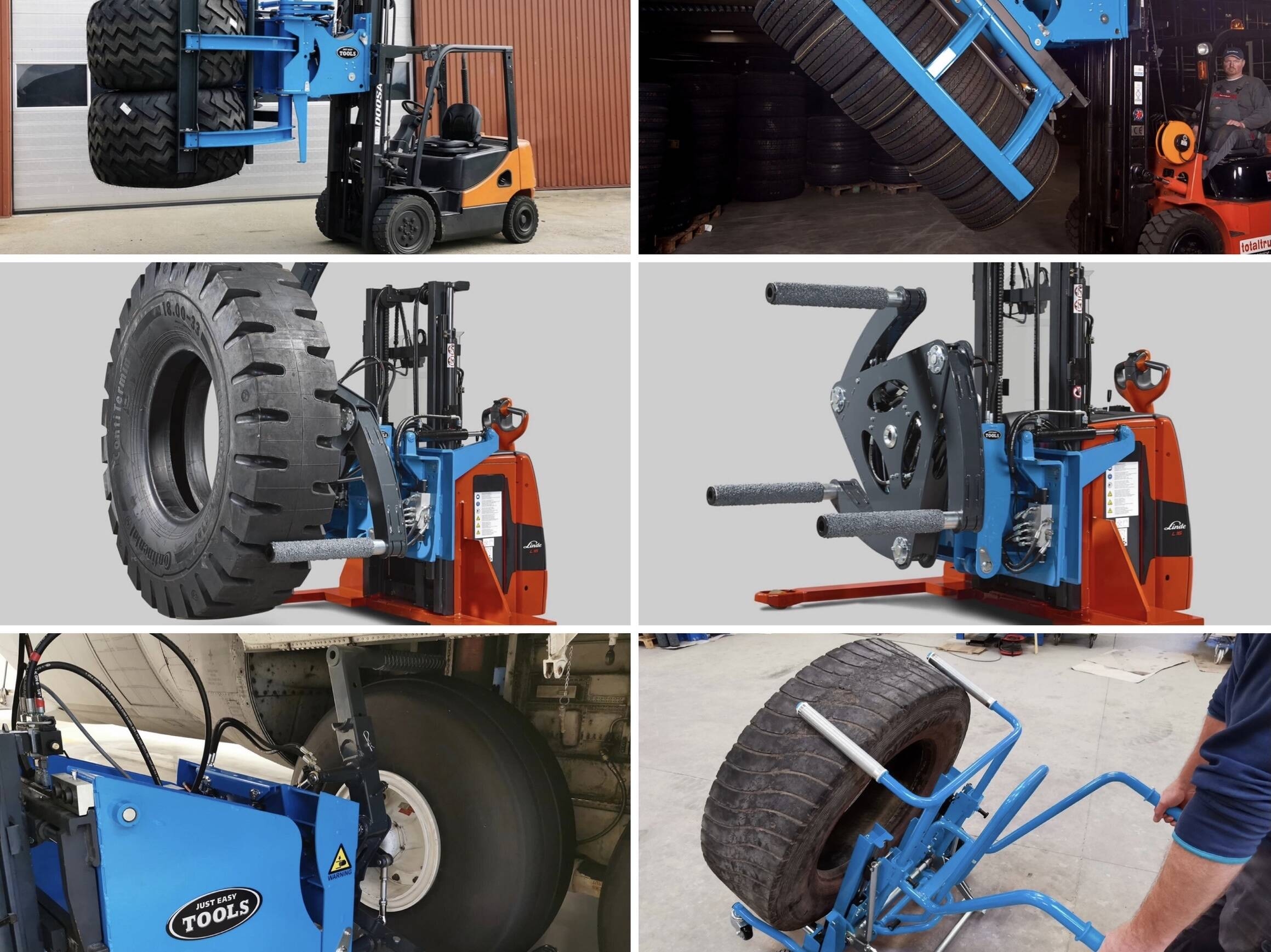 Hydraulic clamp program for tyres and wheel removal vices adaptable to forklifts