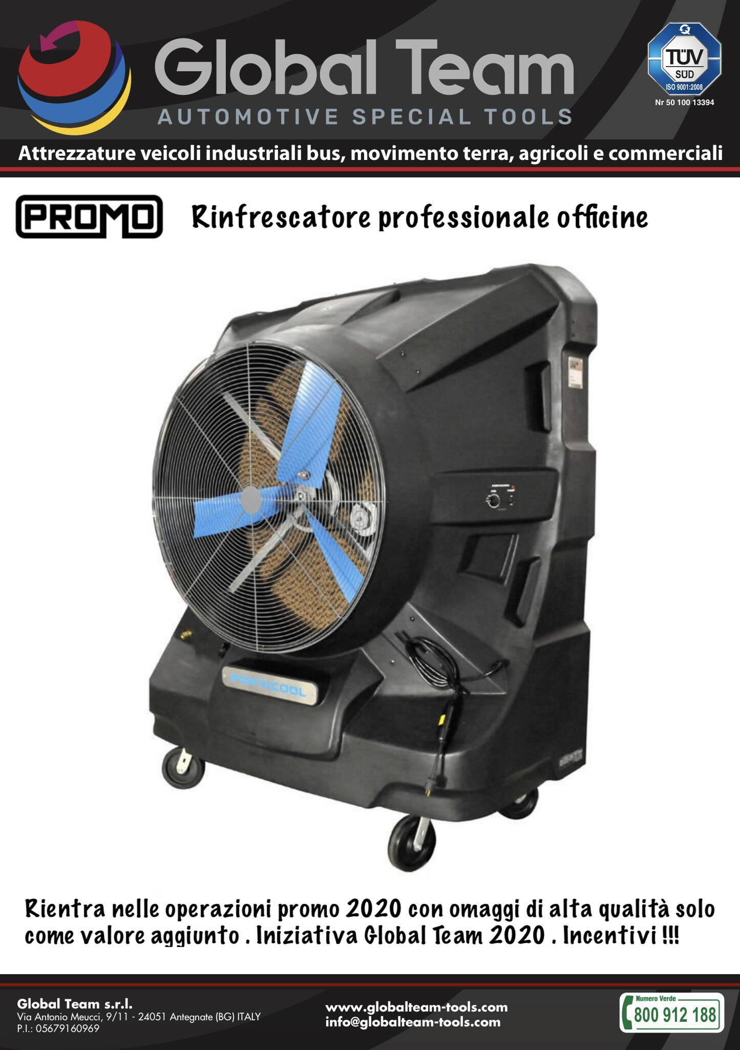 Promuoviamo ventilatore rinfrescante con sistema esclusivo Portacool con nostra modalità promo ad incentivo no extra prezzo 