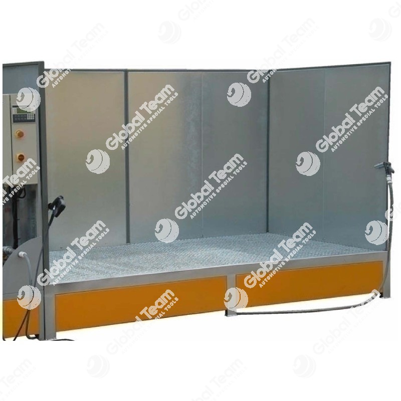 Zona lavaggio prefabbricata con pareti e grigliato antiruggine - dotata di pompa e disoliatore - certificata - da utilizzare con idropulitrice (esclusa)