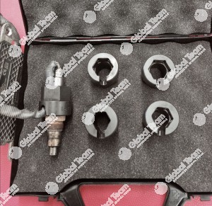 Kit 5 chiavi esagonali aperte con attacco 1/2" per tubie sensoricatalizzatori veicoli industriali - 5 misure, da utilizzare con bussola da 30mm lunga esagonale .