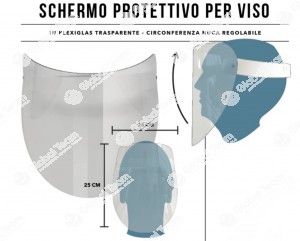 Schermo protettivo viso per igiene antivirali in zone lavoro ravvicinato 