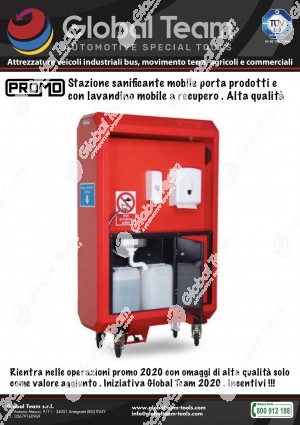 Armadio mobile a rubinetto con recupero acque per zona sanificante certificata in officine veicoli industriali ed industria . Alta qualità 