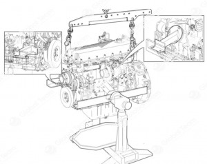Kit di 3 staffe di fissaggio motore al cavalletto rotativo per IVECO cursor 9-10-11-13