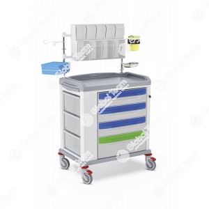 Medi trolley vuoto - Carrello dedicato per portare tutti i prodotti pulizia come pure mascherine , guanti , tute mono uso . Tutto per emendamento Cura Italia 