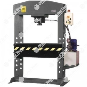 Pressa elettroidraulica EUROMACHINES 100 ton 2 velocita' comprensiva di piatto-prismi e vericello per sollevamento