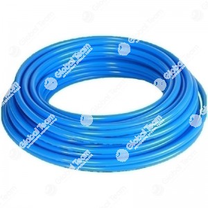 Metro di tubo aria blu in poliuretano retinato antischiacciamento 16x23 20 Bar (prezzo al mt)